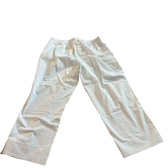 Land ‘n Sea white cotton drawstring pants women’s size 8 | stretch travel beach - Picture 11 of 12